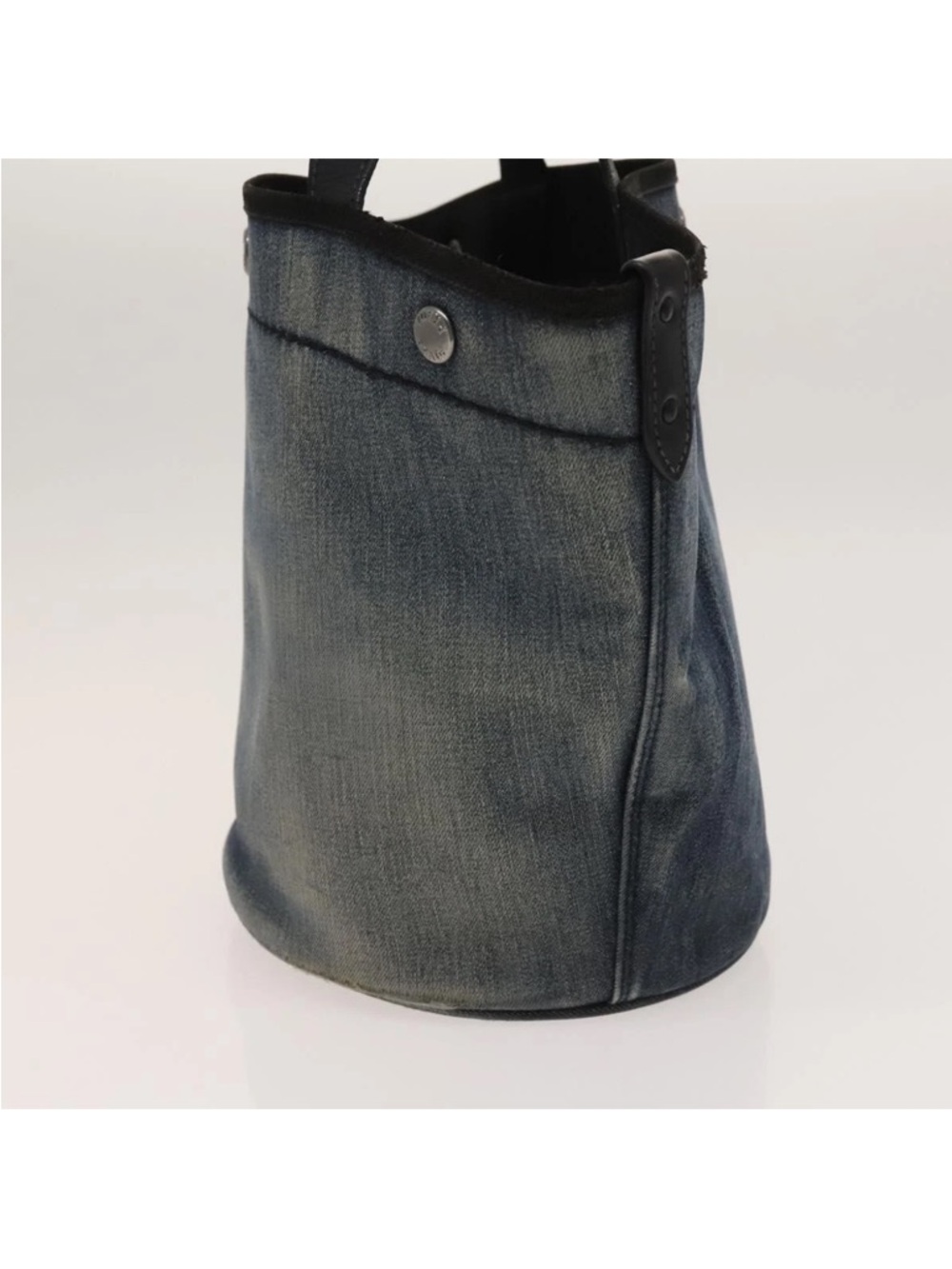 Authentic Prada Denim 2 Way Tote Bag w/ Removable Pouch - Picture 6 of 16